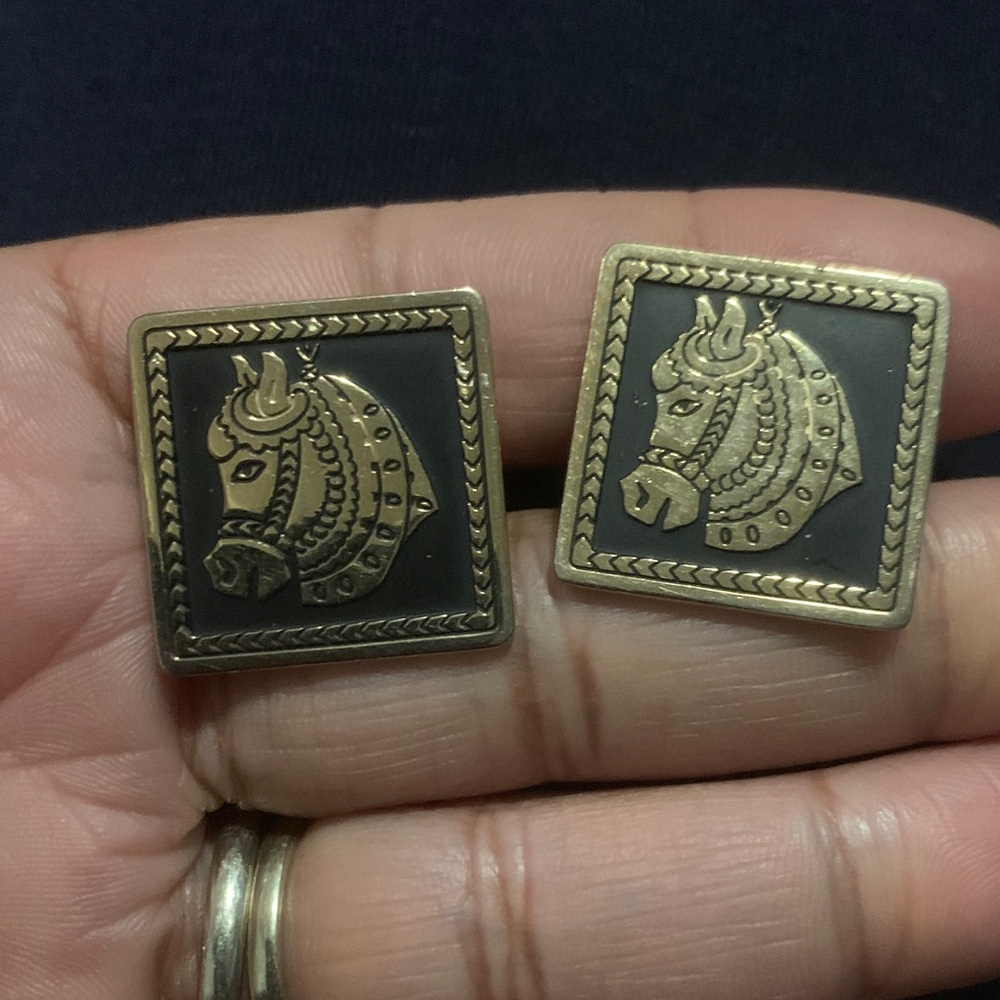 Vintage SWANK Carousel Horse Cuff Links